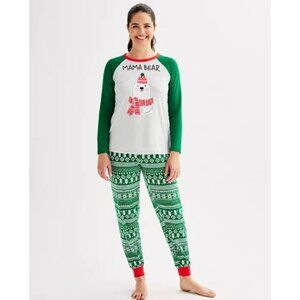 Women’s Jammies For Families Bear Pajamas Top &jogger Pajama Bottom Set Size XL
